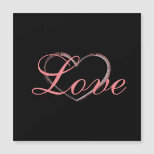 Trendy Heart Grey Calligraphy Love Wedding