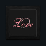 Trendy Heart Grey Calligraphy Love Wedding Gift Box<br><div class="desc">You can easily change the fonts and colours. You can also add your logo and the background image as you like.</div>