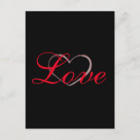 Trendy Heart Grey Calligraphy Love Wedding