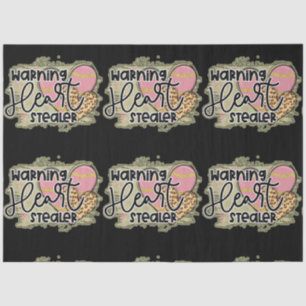 Trendy Heart Stealer Valentines Day Tissue Paper