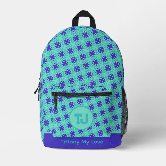 Trendy High School Monogrammed Backpack For Player (Front)