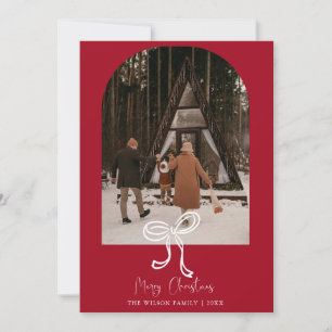 Trendy Holiday Modern Photo Christmas Holiday Card