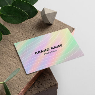 Trendy Hologram Aesthetician Feminine Style Business Card