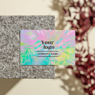 Trendy Hologram Aesthetician Instagram Follow Us Business Card