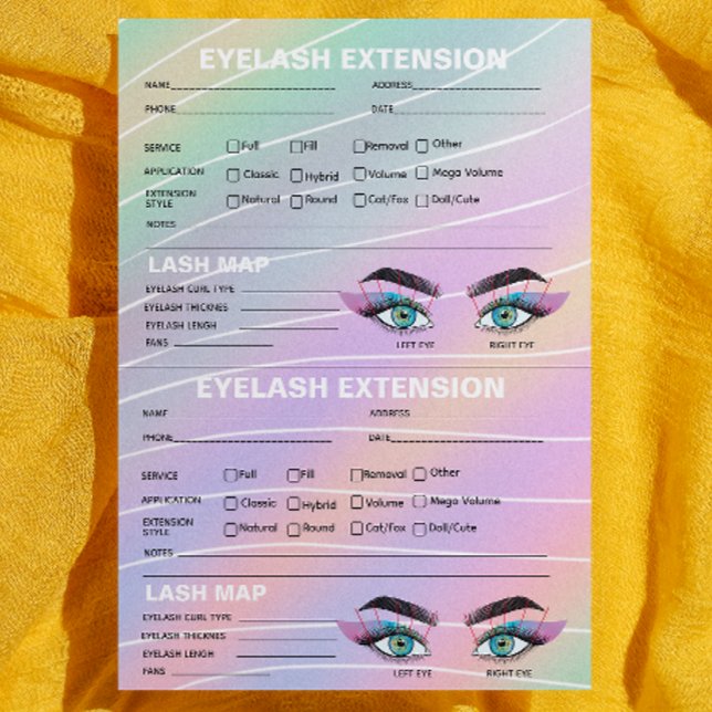 Trendy Hologram Lash Client Record Map Flyer (Trendy Hologram Lash Client Record Map Flyer)