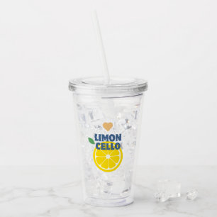 Trendy Homemade Limoncello Lemon Liquor Favour Acrylic Tumbler