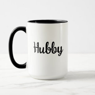 Trendy Hubby Mug, Personalised Text Coffee Mug