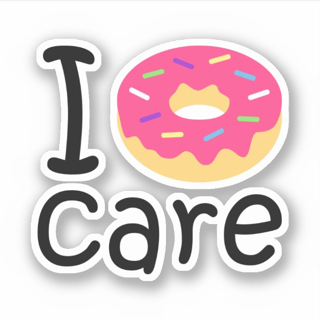 Trendy I Doughnut Care funny phrase quote emoji (Front)