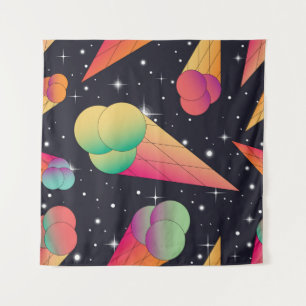 Trendy ice cream seamless pattern. Ice cream cones Tapestry