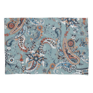 Trendy Indian paisley: seamless background. Pillowcase