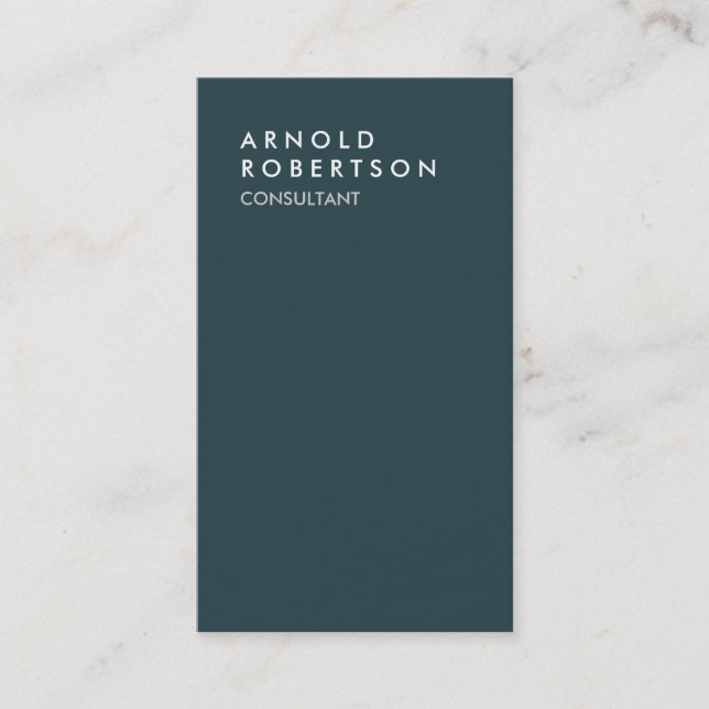 Trendy Indigo Stylish Consultant Business Card (Front)