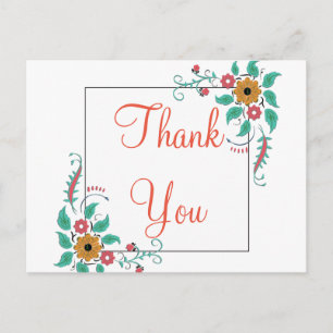 Trendy Inexpensiv Blue Glitter Black Thank You Postcard