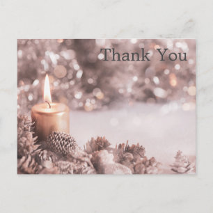 Trendy Inexpensiv Gold Glitter Black Thank You Pos Postcard