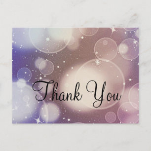 Trendy Inexpensiv Gold Glitter Sparkle Thank You Postcard