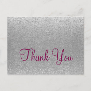 Trendy Inexpensiv Gold Glitter Sparkle Thank You Postcard