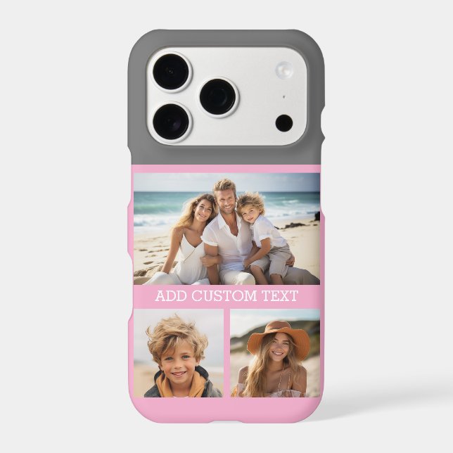 Trendy Instagram Photo Collage Custom Monogram (Back)