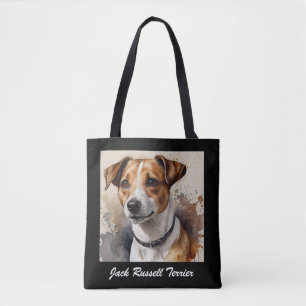 Trendy Jack Russell Terrier Add Your Name Custom   Tote Bag