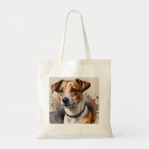Trendy Jack Russell Terrier watercolor  Tote Bag