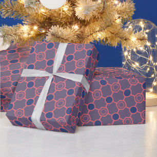 Trendy Joyful Monogram Contemporary Christmas Wrapping Paper