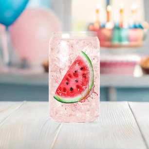 Trendy Juicy Watermelon Summer Design Can Glass