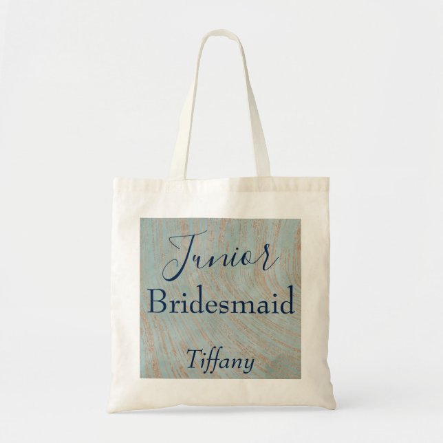 Trendy Junior Bridesmaid Tote Bag (Front)