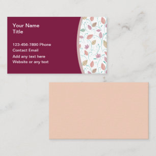 Trendy Ladies Personal Contact Cards Design