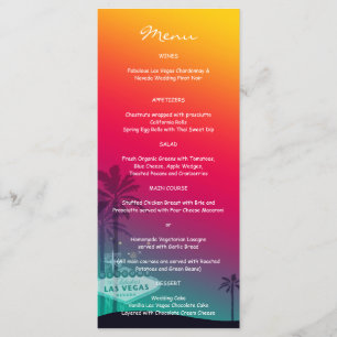 Trendy Las Vegas Wedding Reception Dinner Menus