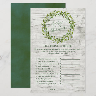 Trendy Laurel Wreath Greenery Baby Shower Game