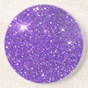 Trendy Lavender Purple Sparkling Glitter Glitz Coaster