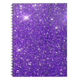 Trendy Lavender Purple Sparkling Glitter Glitz Notebook