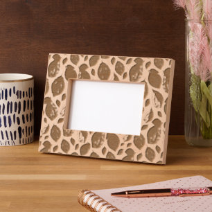 Trendy Leaf Foliage Pattern Botanical Photo Etched Frames