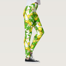 Trendy Lemon Print Leggings