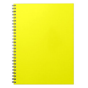 Trendy Lemon Yellow Solid Colour Elegant Notebook