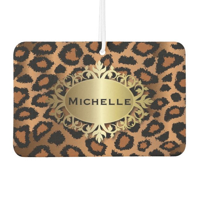 Trendy Leopard Animal Print Car Air Freshener (Front)
