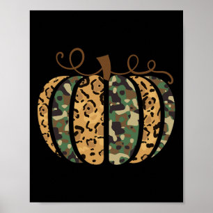 Trendy Leopard Camo Pumpkin Animal Print Cheetah F