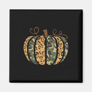 Trendy Leopard Camo Pumpkin Animal Print Cheetah F Magnet