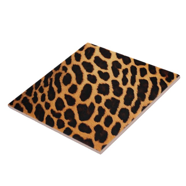 Trendy Leopard Cat Animal Print Collection Tile (Side)