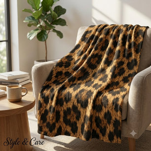 Trendy Leopard Pattern Soft Fleece Blanket Home
