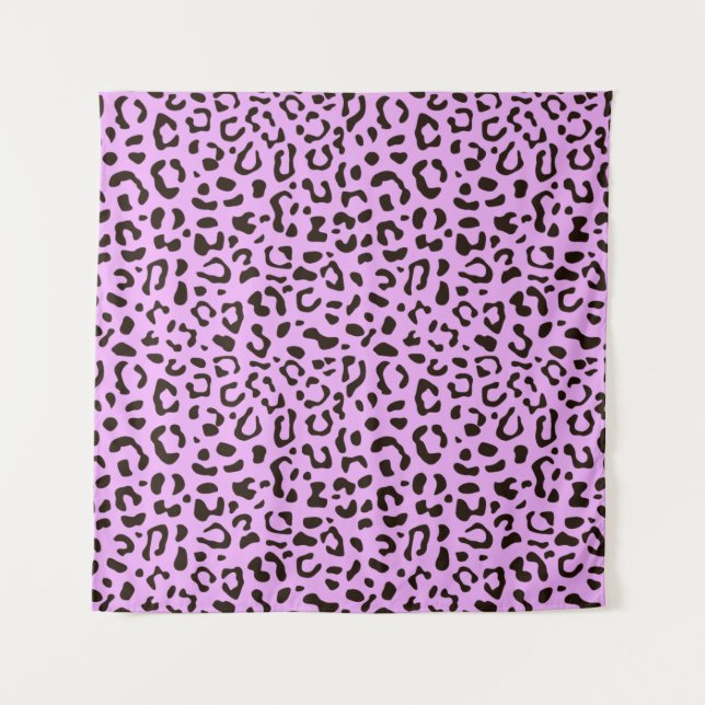 Trendy leopard print art tapestry (Front)