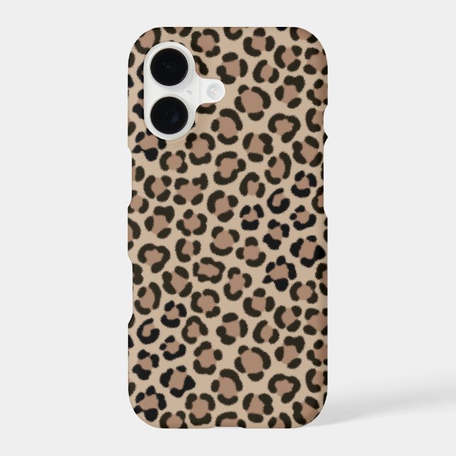 Trendy Leopard Print Fur Effect Repeat Pattern (Back)
