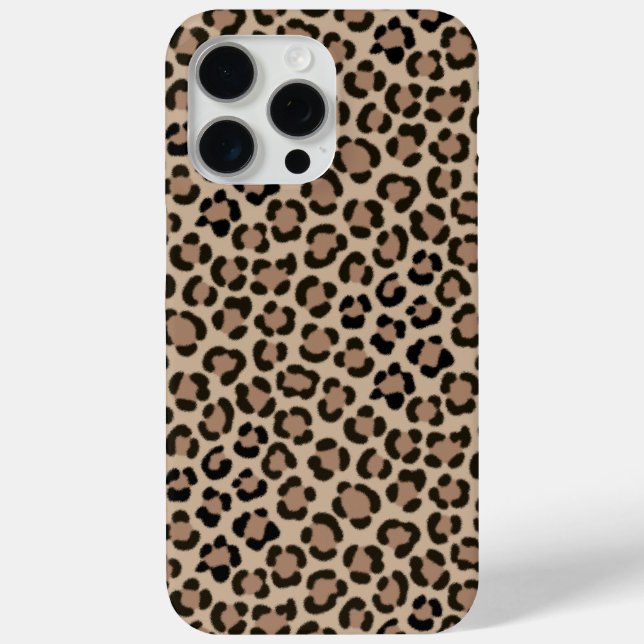 Trendy Leopard Print Fur Effect Repeat Pattern Case-Mate iPhone Case (Back)