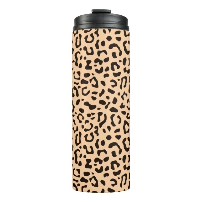 Trendy Leopard print pattern Thermal Tumbler (Front)