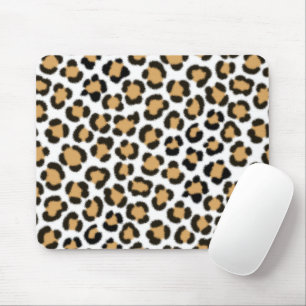 Trendy Leopard Simulated Fur Effect Pattern Mouse Mat