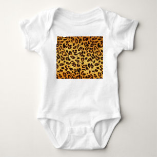 Trendy Leopard: Skin Design Pattern. Baby Bodysuit