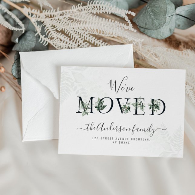 Trendy lettering New Home Moving announcement Postcard (Creator Uploaded)