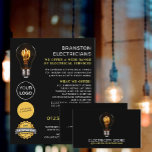 Trendy Lightbulb, Electrician Advertising Flyer<br><div class="desc">Trendy Lightbulb,  Electrician Advertising Flyers By The Business Card Store.</div>