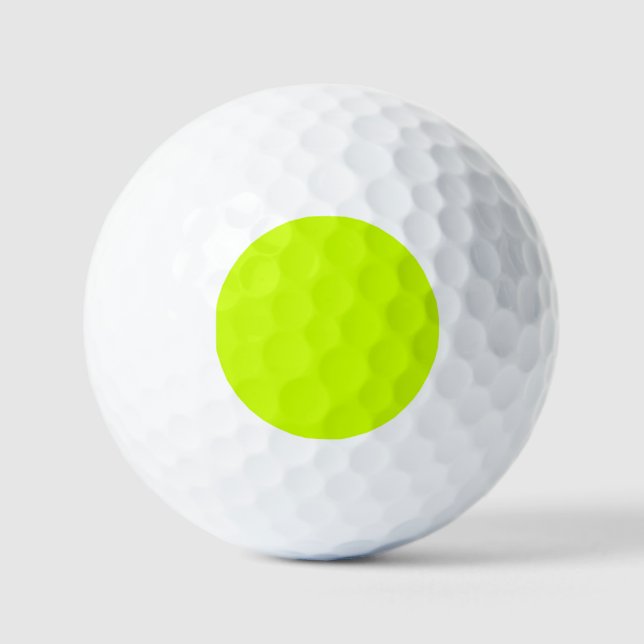 Trendy Lime Zest Solid Colour Golf Balls (Front)