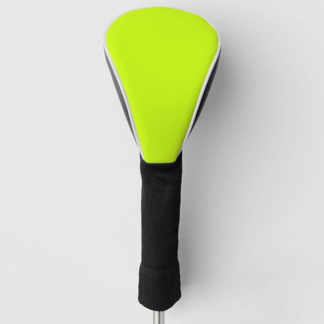 Trendy Lime Zest Solid Colour Golf Head Cover (Front)