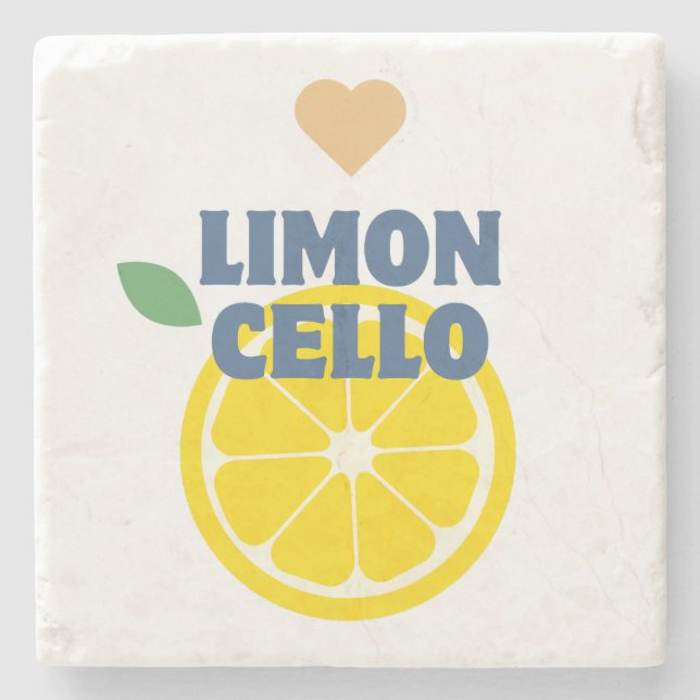  Trendy Limoncello Lemon Liquor  Stone Coaster (Front)