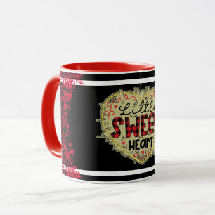 Trendy Little Heart Glitter Valentines Day Mug